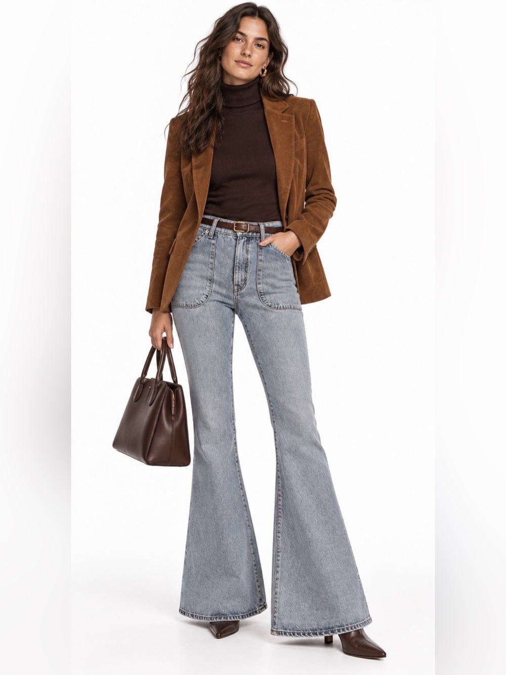 Daily Blue High Rise Bootcut Flare Jeans in Lake